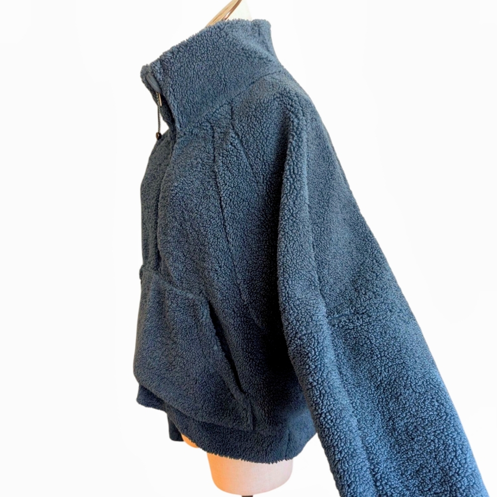 Lululemon Scuba Oversized Cropped Sherpa Fleece Funnel 1/2 Zip Pullover XL XXL - Picture 6 of 14
